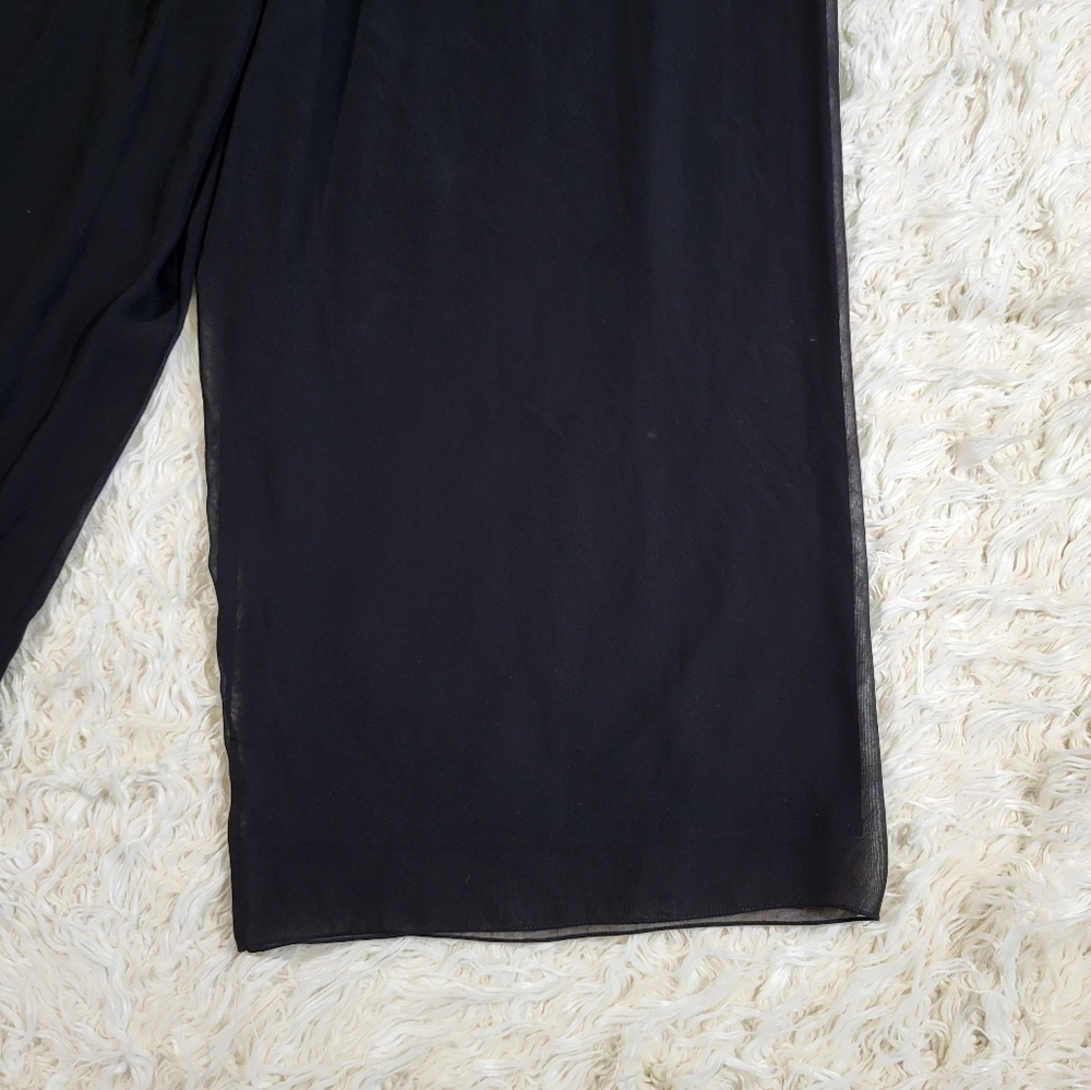 Alex Evenings Plus Straight Leg Pant with Georgette Split Leg Overlay Size 2X - Picture 15 of 15